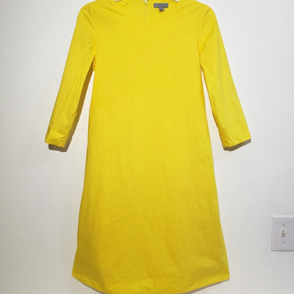COS Yellow Midi Dress